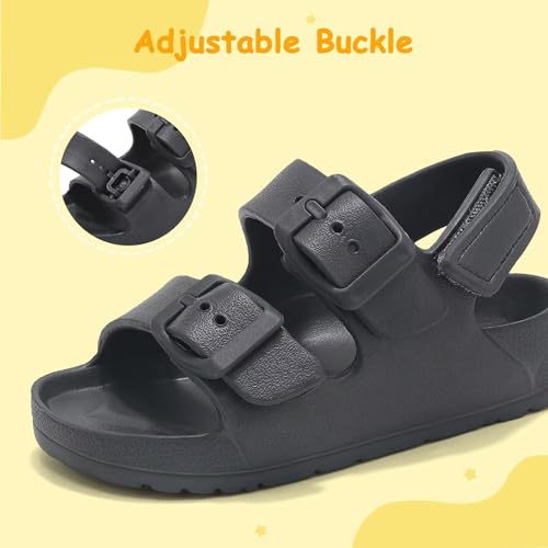Image of Toddler Girls Boys Sandals Adjustable Buckle EVA Slipper Sandals With Hook Loop Back Strap