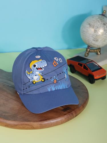 Image of PASSION PETALS Summer Dino Rockstar Baseball Cap for Kids Boys and Girls 2-4Years
