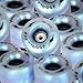 Rooollsk8 Roller Skate Wheels Light up Skate Wheels Indoor and Outdoor Glow Quad Skate Wheels 85A 62MM (Pearl Sliver)