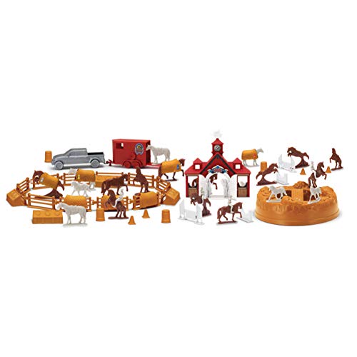 image for Sunny Days Entertainment Horse Farm Bucket – 71 Assorted Horses Toy 