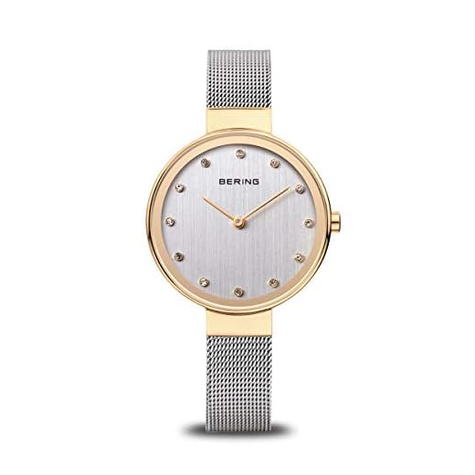 BERING Damen Uhr Quarz Movement - Classic Collection mit Edelstahl und Saphirglas 12034-010 - 3 ATM