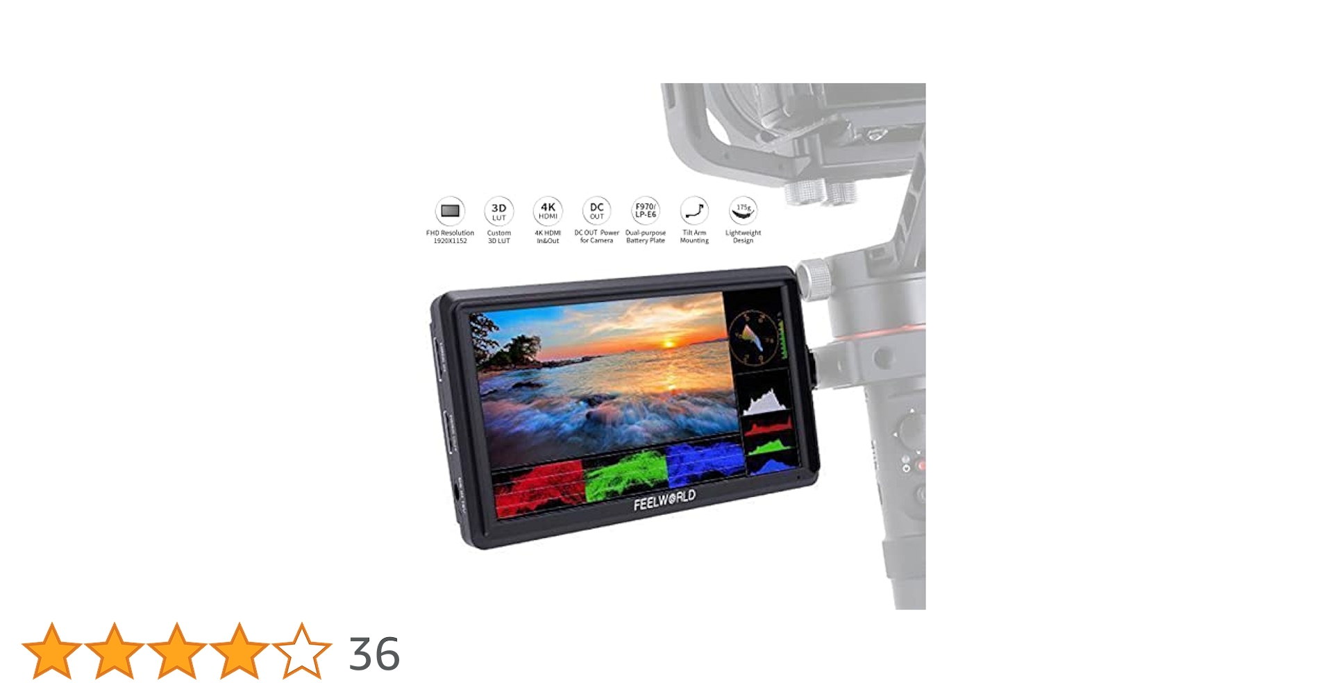 Amazon.co.jp: Feelworld FW568 カメラ用モニター 5.5インチIPS