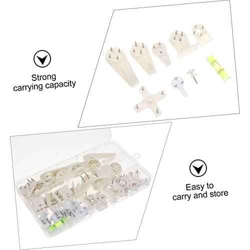 Image of jojofuny Visible Wall Hooks for Art Display Frame Hanger Kit Picture Hanging Hardware for Drywall