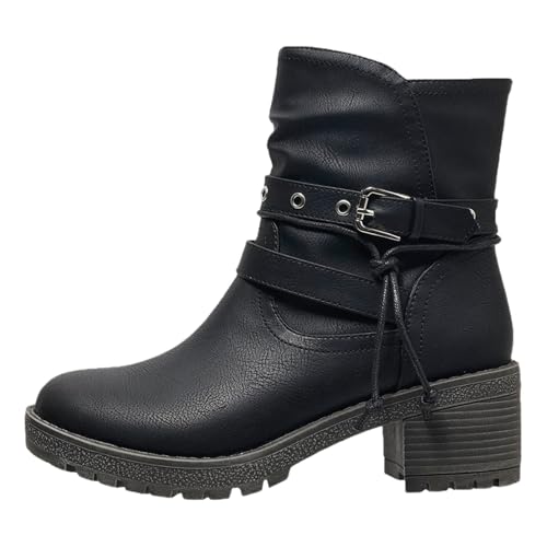 Bottes d'équitation d'hiver femme avec boucle en métal unique chic