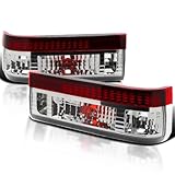 Spec-D Tuning Red Clear Lens Tail Lights Compatible with 1983-1987 Toyota AE86 Hatchback Models, Left + Right Pair Assembly