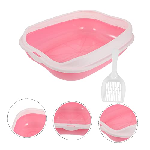 Beavorty 1 Conjunto De Caixa De Areia Para Gatos Banheiro Para Animais De Estimação Gatinho Banheiro