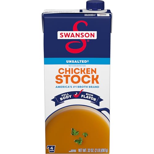 SWANSON S Unsalted Chicken Stock, 32 oz Carton