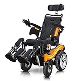 wheelchair Electric Folding Wheelchair for Elderly and Disabled Off Road Scooter with Adjustable Leg Rest and Backrest