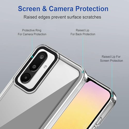 Image of amazon basics Back Case Cover for Samsung Galaxy M16 5G | Compatible for Samsung Galaxy M16 5G Back Case Cover | Case Cover with Camera Protection | (TPU + PC | Transparent)