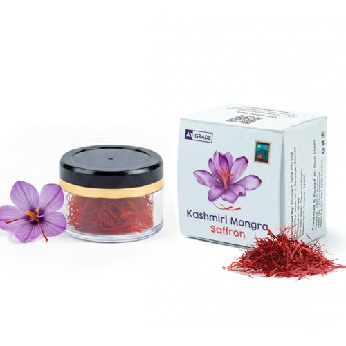 Image of My Pahadi Dukan Kashmiri Mongra Saffron 0.5g, A++ Grade Pure Kesar, Handpicked, Lab Tested, Strong Aroma & Deep Color, For Pregnancy, Pooja, Milk, Desserts & Skin Glow, No Added Color