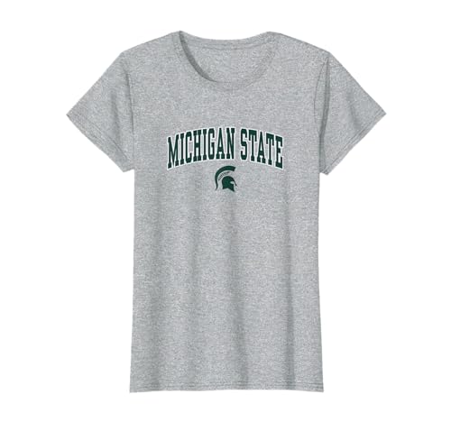 Michigan State Spartans Womens Arch Over Heather Gray T-Shirt