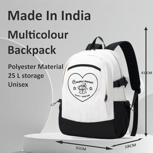 Image of Tinytot 30 Litre Japanese Korean Style School Bag Water-Resistant Laptop & Travel Backpack - Unisex Large 18 Inches Multipurpose Student Backpack for Boys & Girls, Men & Women