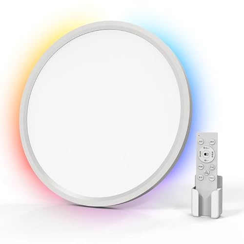 Coizabera LED�V�[�����O���C�g 10�� 36W 4800lm �������F ������� �Ԑڌ�RGB�J���[ �ɔ��^ �V��Ɩ���� ���͋C�i�C�g���C�g �d�C �u���� Ceiling Light 8�� 10�� �a��/�Q��/���r���O/����/�L���K�p�y�����R