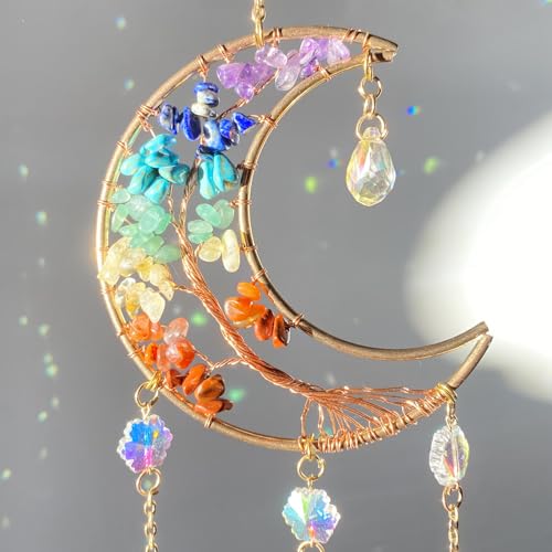 Atrapasoles de Luna de Cristal 7 Chakras - 50% OFF