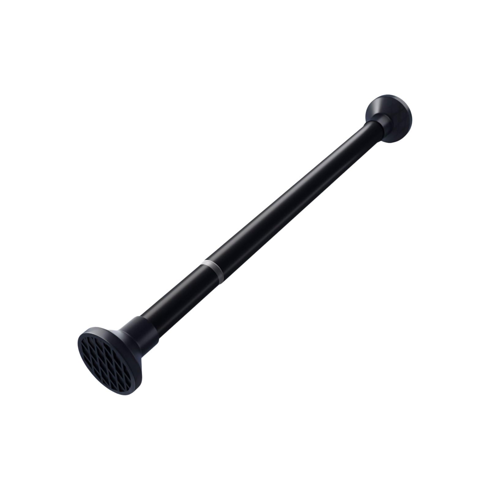 Adjustable Aluminum Alloy Shower Curtain Rod Adjustable Spring Tension Easy Install No Rust Suitable For Bathrooms Wardrobes stable(Nero,140-280cm)