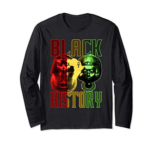 Black History Egyptian African Kings and Queens Manga Larga