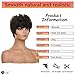 DOcute Pixie Cut Wig Short Wig Glueless Synthetic Layered Curly Wigs, Dark Brown Short Cut Perfect Pixie For Black Women, Natural Hair Wigs Short Curly With Black Wig Cap(Dark Brown)