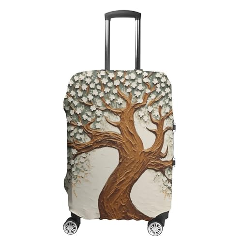 Tree Printed Luggage Cover, Elastic Luggage Protector Fits 19-32in Suitcases, Washable & Anti-Scratch Suitcase Cover for Men Women M