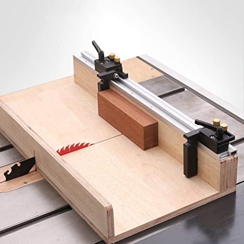 45 gąsienic typu T z ruchomą/stałą skalą, ze stopu aluminium, do piły stołowej, do obróbki drewna, narzędzia DIY, prezent dla stolarza, stałe 122 cm, z nawierconymi otworami montażowymi