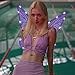 quescu Fairy Wings for Girls,Light up Butterfly Wings for Adults,LED Fairy Costume for Women Halloween Dress Up Party Favor Purple