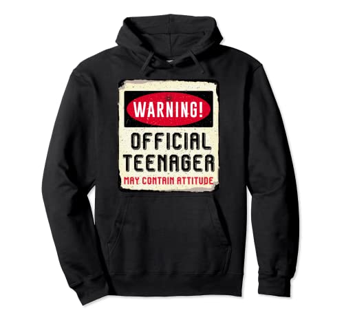 Avertissement officiel Teenager may contains attitude 13th Birthday Sweat à Capuche