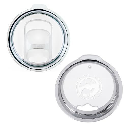 Slider Lid Replacement Bundle for 20OZ Polar Camel Tumblers Fits Polar Camel 10 16 20 oz Tumblers 15 oz Coffee Mug 20oz Pilsner BPA-Free Replacement Cap Standard Lid and Sliding Top Set
