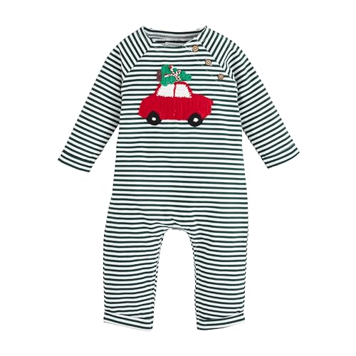 Mud Pie baby-girls Baby Christmas Car Crochet Bodysuit