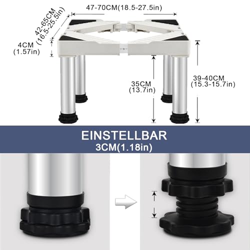 Support Réfrigérateur Réglable - Base Surélevée pour Lave-Vaisselle et Sèche-Linge