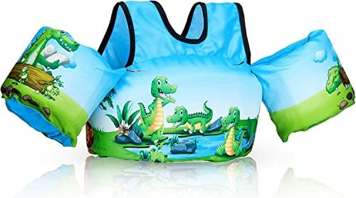 Kids Swim Vest, Jurmikey Toddler Swim Vest Jacket for 20-60 Pounds Boys & Girls, Puddle Vest for 2,3,4,5, 6, 7 Years Old, Children’s Training Jumper for Beach Swimming/Pool