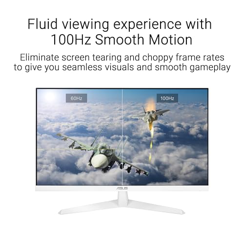 Asus VY279HF-W Eye Care Monitor Business Da 27” Pollici Fhd (1920X1080), Ips 100 Hz, Tempo Di Risposta 1 Ms, Adaptive Sync, Eye Care Plus, Color Augmentation, Displaywidget Center, Bianco - 3