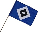  FAHNE FLAGGE 40x60 cm mit Stock HAMBURGER SV HSV