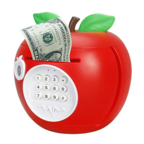 Money Bank Kids - Bóveda electrónica de contraseñas de Frutas, de Seguridad de ahorros interactiva, depósito de Monedas motorizado, Dispositivo Organizador de Efectivo Digital, Entrenador de Fina