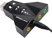 Placa De Som Usb 7.1 Canais Externa Adaptador Audio Fone e Microfone Notebook Computador Pc Premium Marca LBL DISTRIBUIDORA