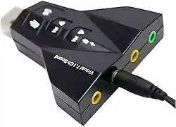 Placa De Som Usb 7.1 Canais Externa Adaptador Audio Fone e Microfone Notebook Computador Pc Premium Marca LBL DISTRIBUIDORA