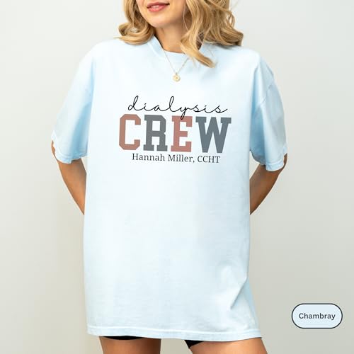 CUSTOM Unisex Dialysis Crew Sweatshirt & Hoodie – Ultra-Soft, Personalized Dialysis Nurse Crewneck – Ideal CCHT, Nephrology & Dialysis Technician Gift Multi4