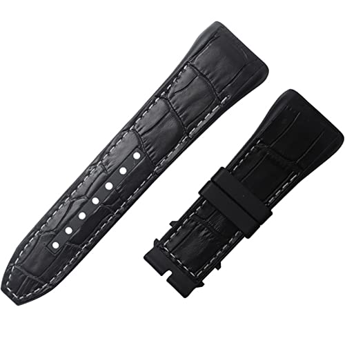 Bracelet montre nylon silicone 28mm noir bleu avec boucle pliante pour Franck Muller