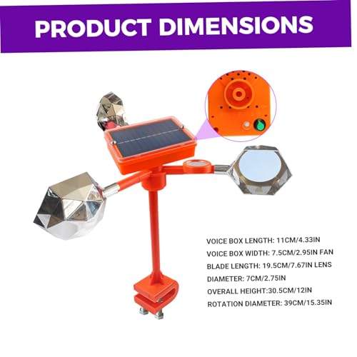 Evite excrementos de palomas con este ahuyentador de pájaros solar con alarma ajustable 3