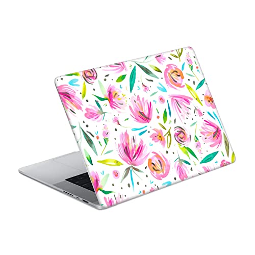 Skin vinyle MacBook Pro 16 A2485 protection autocollante floral rose
