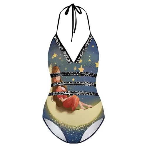 Maillot de bain une pièce sur la lune anti chlore et séchage rapide - 4