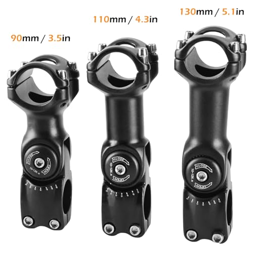 Triwonder OS0908 Bike Stem 25.4 31.8 Adjustable 60 Degree 90Mm 110Mm 130Mm Bike Handlebar Extender Stem Riser Bicycle Handle Bar Extensions thumb #2