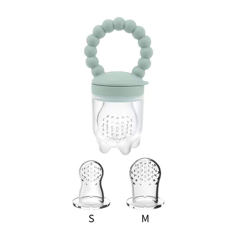 Image of Baby Food /Fruit Feeder (Blueberry) 3 Pack Infant Fresh Fruit Silicon Feeder Pacifier Teether BPA Free 3 Feeders Included with Extra Silicone sac's and Storage Cap