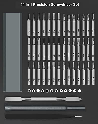 Father’s Day Gift-Banshu Precision Screwdriver Set, 46 In 1 Mini Screwdriver Set With Case, Pocket Magnetic Screwdriver Kit, Repair Tool Kit For Electronics, Watch, Eyeglass, Computer, Phone #TOP1