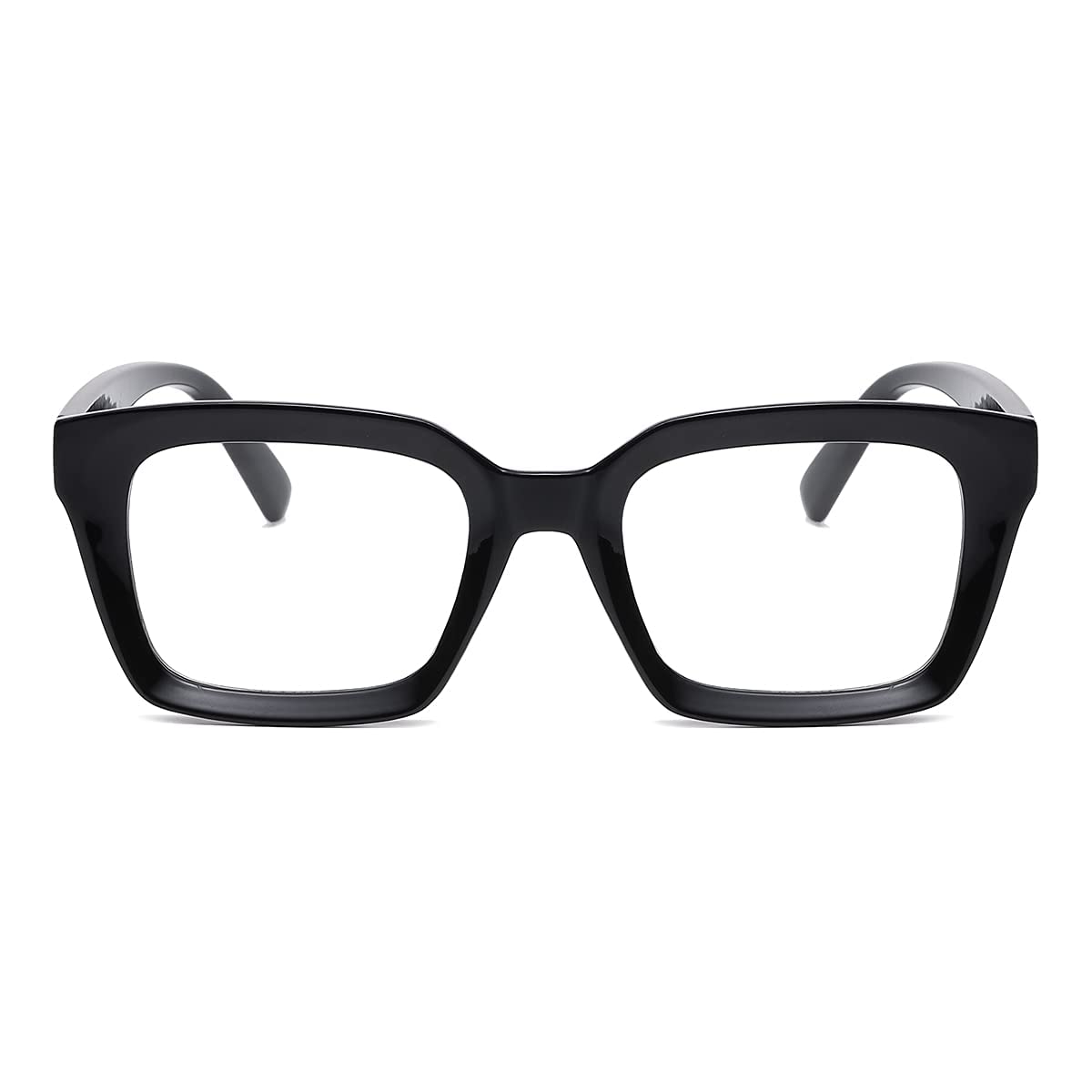 JOVAKIT Okulary bez recepty dla kobiet mężczyzn modne okulary kwadratowe oprawki