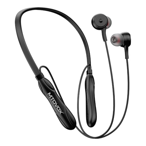 Image of MTX-9090 Wireless Neckband Bluetooth Earphones | 150H Playtime | Magnetic Power On /Off | AI Noise Cancellation | Deep Bass | Neckband Bluetooth Headphones for Work, Gym & Travel