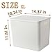 Gaoaodeyu 4 pack large plastic White storage bins Baskets, Toy Box Chest with Lids and Handle，Organizer Containers for Baby，Kids,snacks,Nursery，Shelves，Playroom, Bedroom，Office,Closet，home