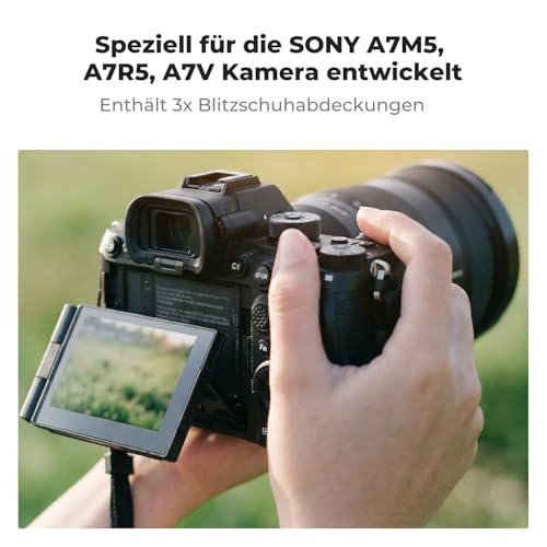 K&F CONCEPT Schutzfolie Displayschutz für Sony Alpha A7V A7 V A7R V 7R V A7RV A7M5 A7R5, 9H-Härte kratzfest Glas blasenfrei- 3 Stück