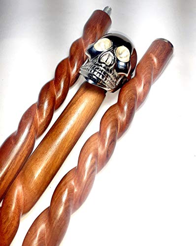 Canne de marche en bois et laiton, une idée cadeau originale de 91 cm