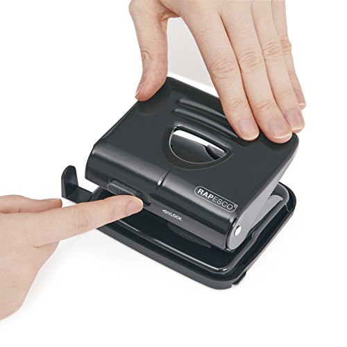 Rapesco 1030 Perforadora Metálica de 2 Agujeros 825, 25 Hojas de Capacidad, Negro - imagen 2