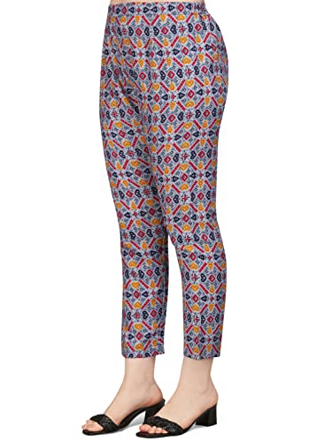 Image of NAINVISH Women's Cotton Blend Straight Keyhole Neck Printed Kurta with Pant