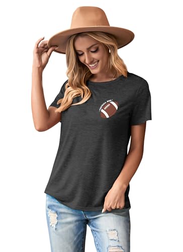 LAZYCHILD Women Football Shirts in My Football Mom Era T-Shirt Game Day Graphic Soccer Mama Top2